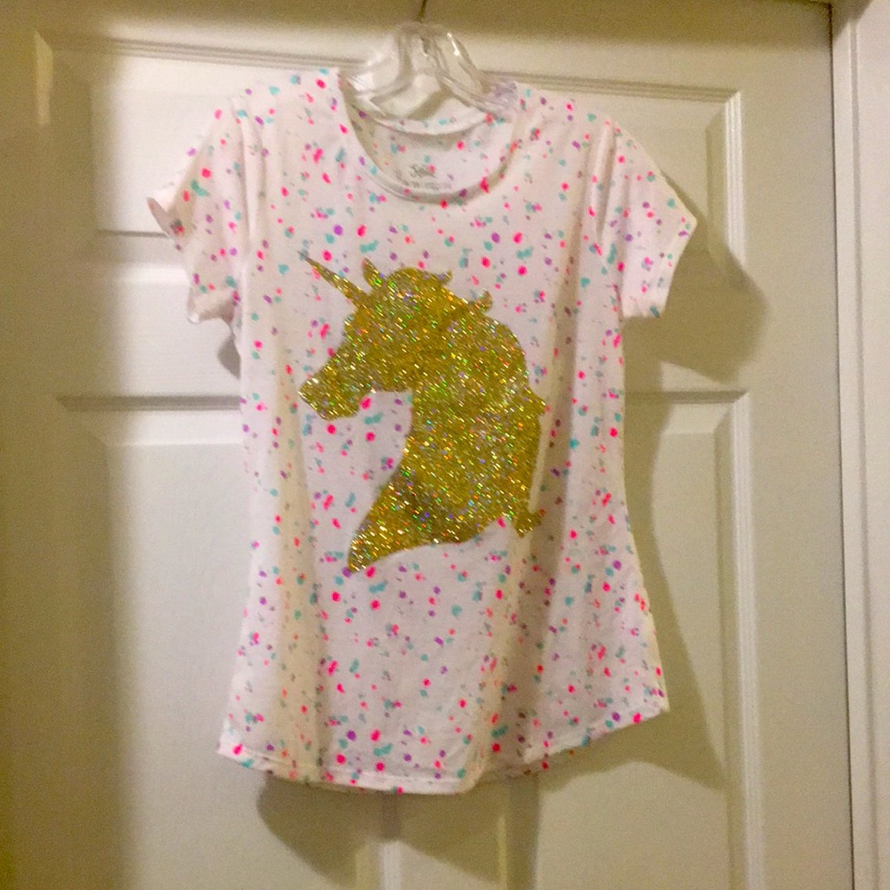 🦄🌈✨ ADORABLE UNICORN GLITTER TEE!🦄🌈✨